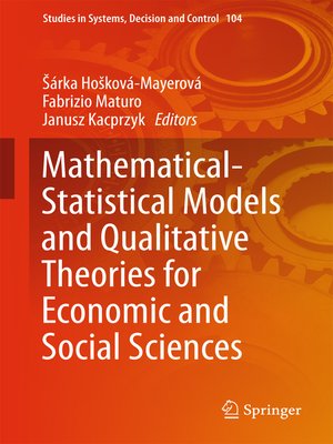 cover image of Mathematical-Statistical Models and Qualitative Theories for Economic and Social Sciences
